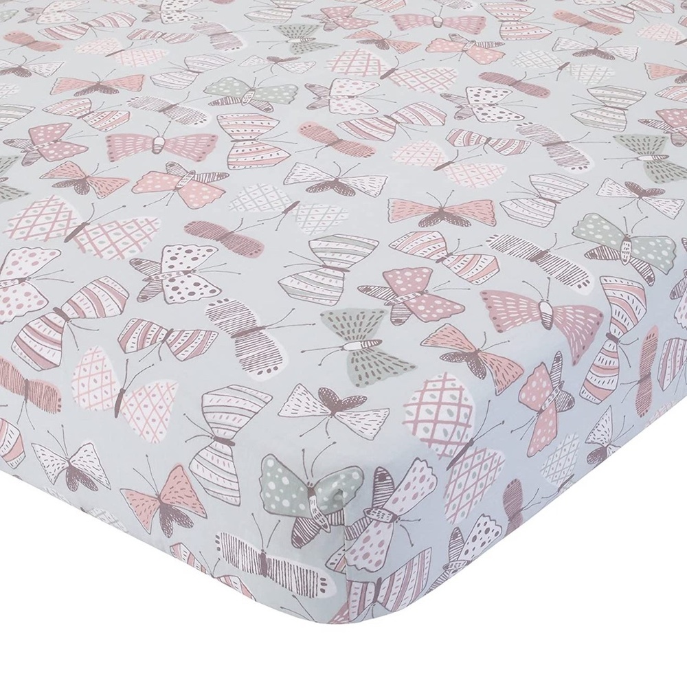 Arden Butterfly Crib Sheet Bedding by Dwell Studios